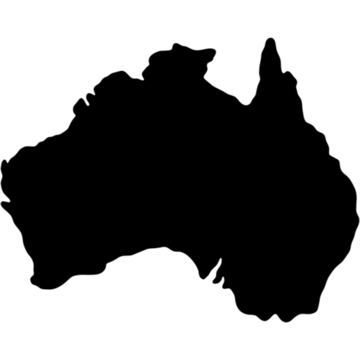 'Australia Country' Reusable Wall Stencil - M (A5) - Painting Template for Walls, Tiles, Wood, Fabric and Crafts (WS00052214)