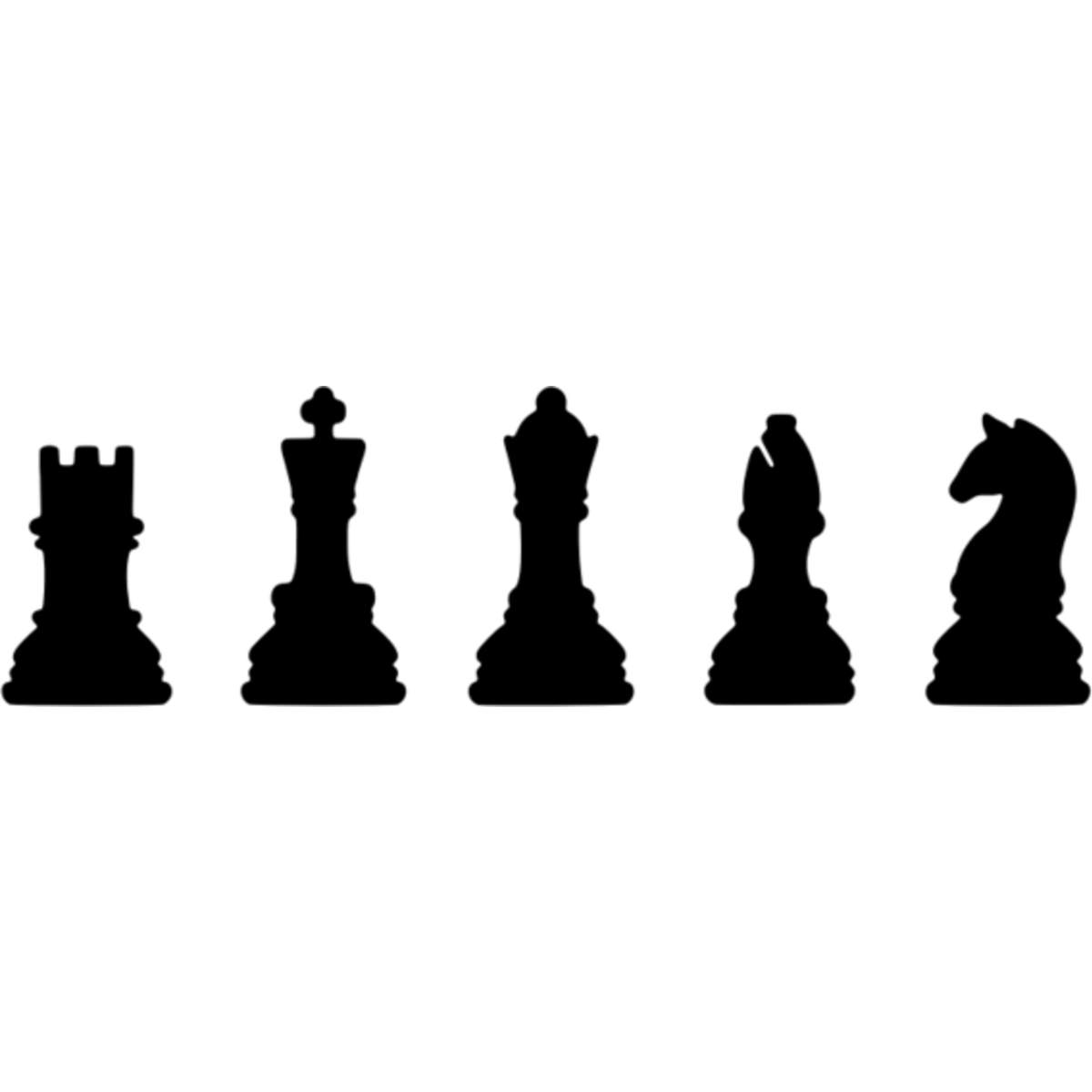 'Chess Pieces' Reusable Wall Stencil - M (A5) - Painting Template for Walls, Tiles, Wood, Fabric and Crafts (WS00055222)