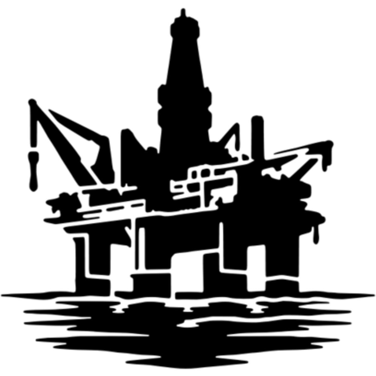 'Offshore Oil Rig' Reusable Wall Stencil - M (A5) - Painting Template for Walls, Tiles, Wood, Fabric and Crafts (WS00060502)