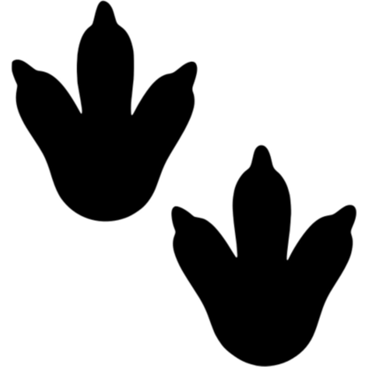 'Dinosaur Foot Prints' Reusable Stencil – Durable Decorative Template for Painting and Spraying on Walls, Tiles, Wood, Fabric & Craft Projects - M (A5) (WS00061962)