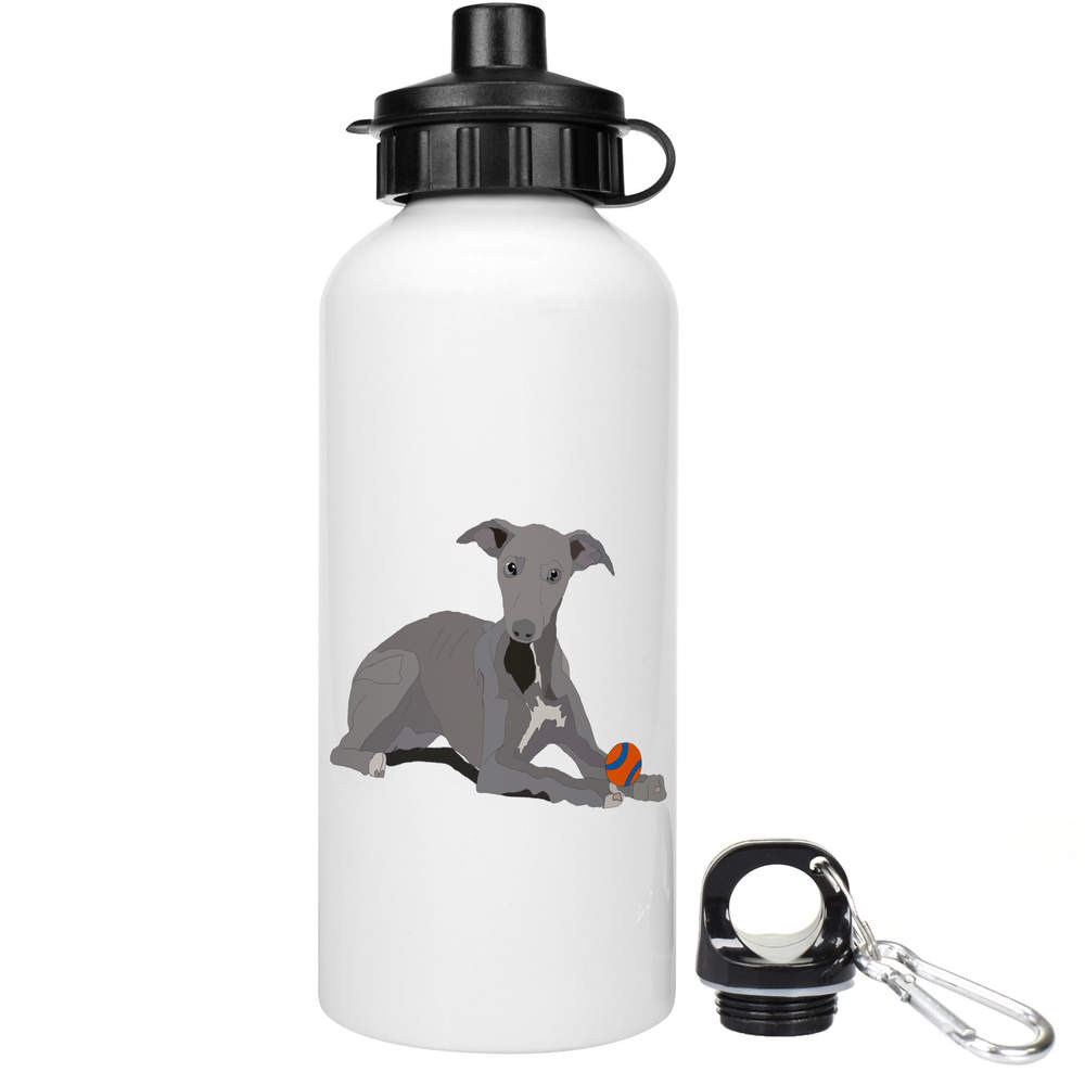 600ml 'Greyhound Puppy' Reusable Water / Drinks Bottle (WT00039081)