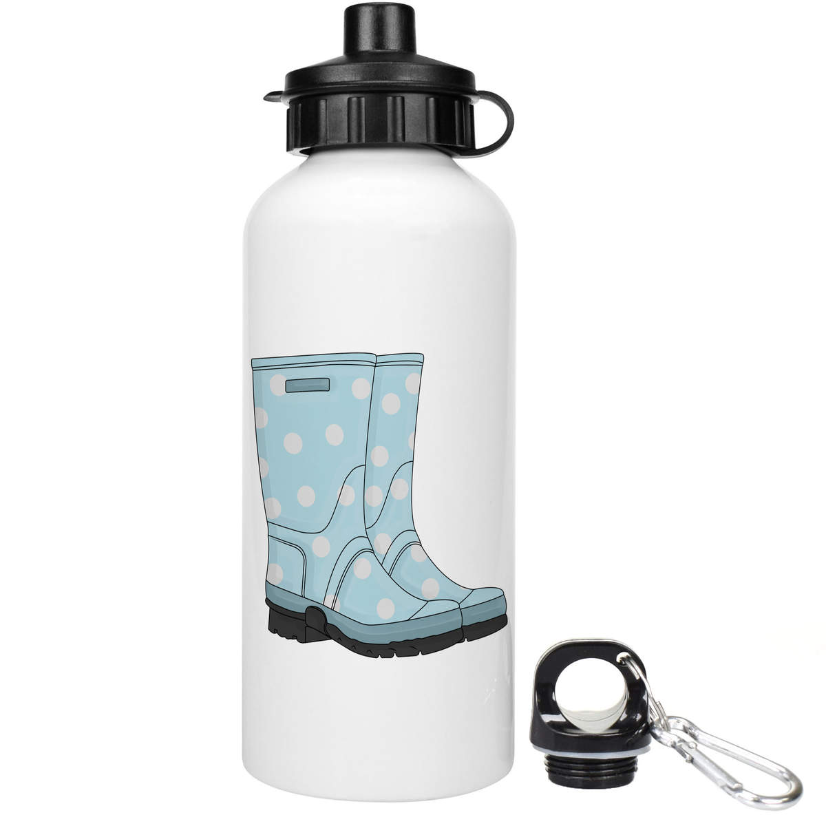 'Polka Dot Wellington Boots' Reusable Water Bottles (WT030164)