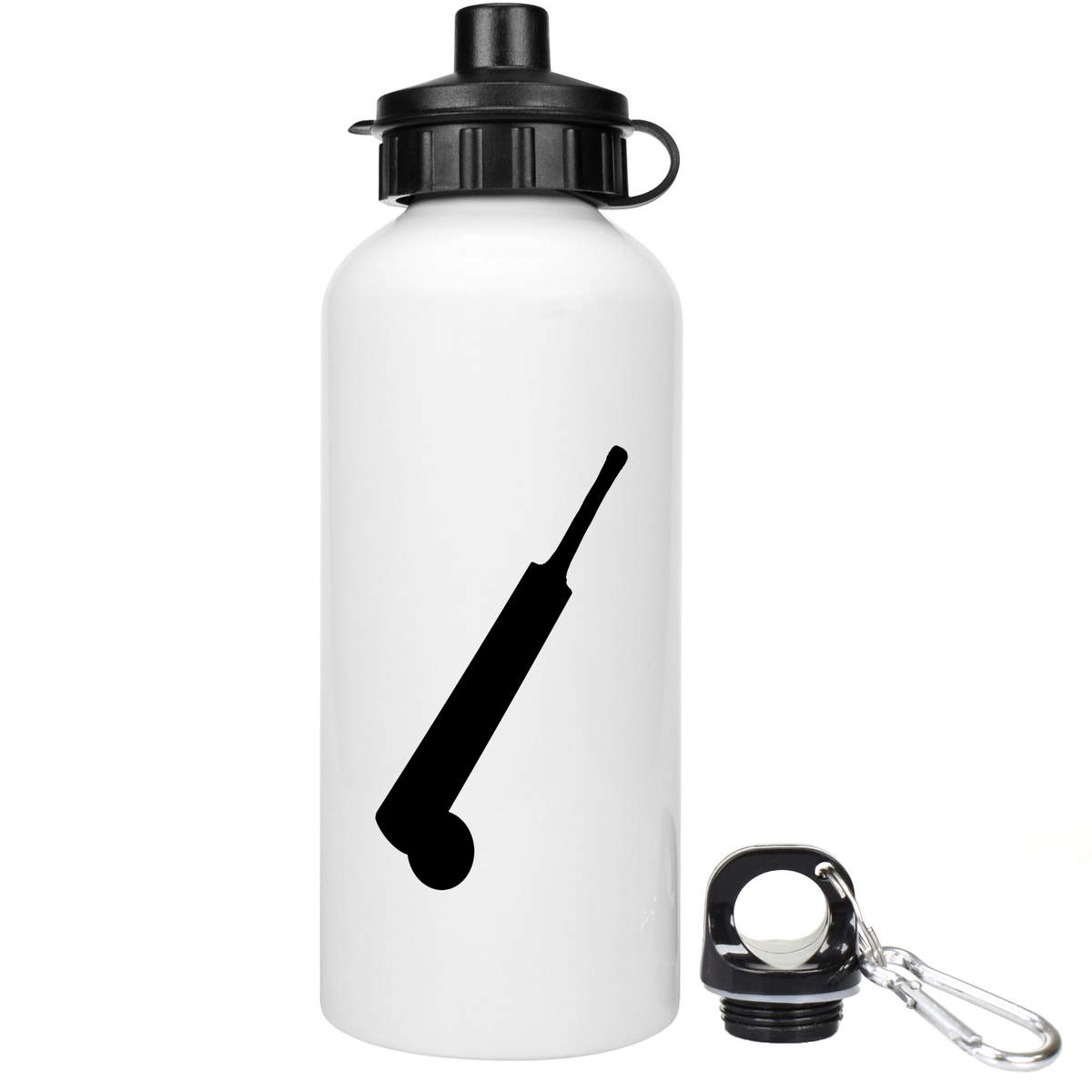 'Cricket Bat & Ball Silhouette' Reusable Water Bottles (WT038042)