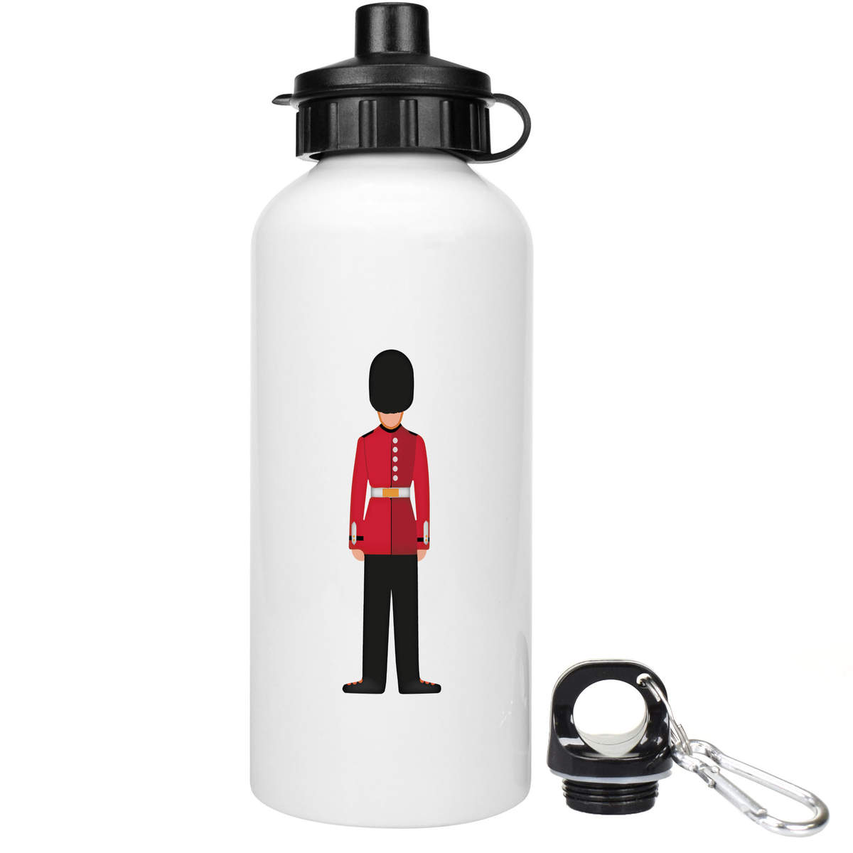 'Royal Guard Soldier' Aluminium Water Bottle - Lightweight Drinks Flask for School, Work, Sports and Travel (WT038093)