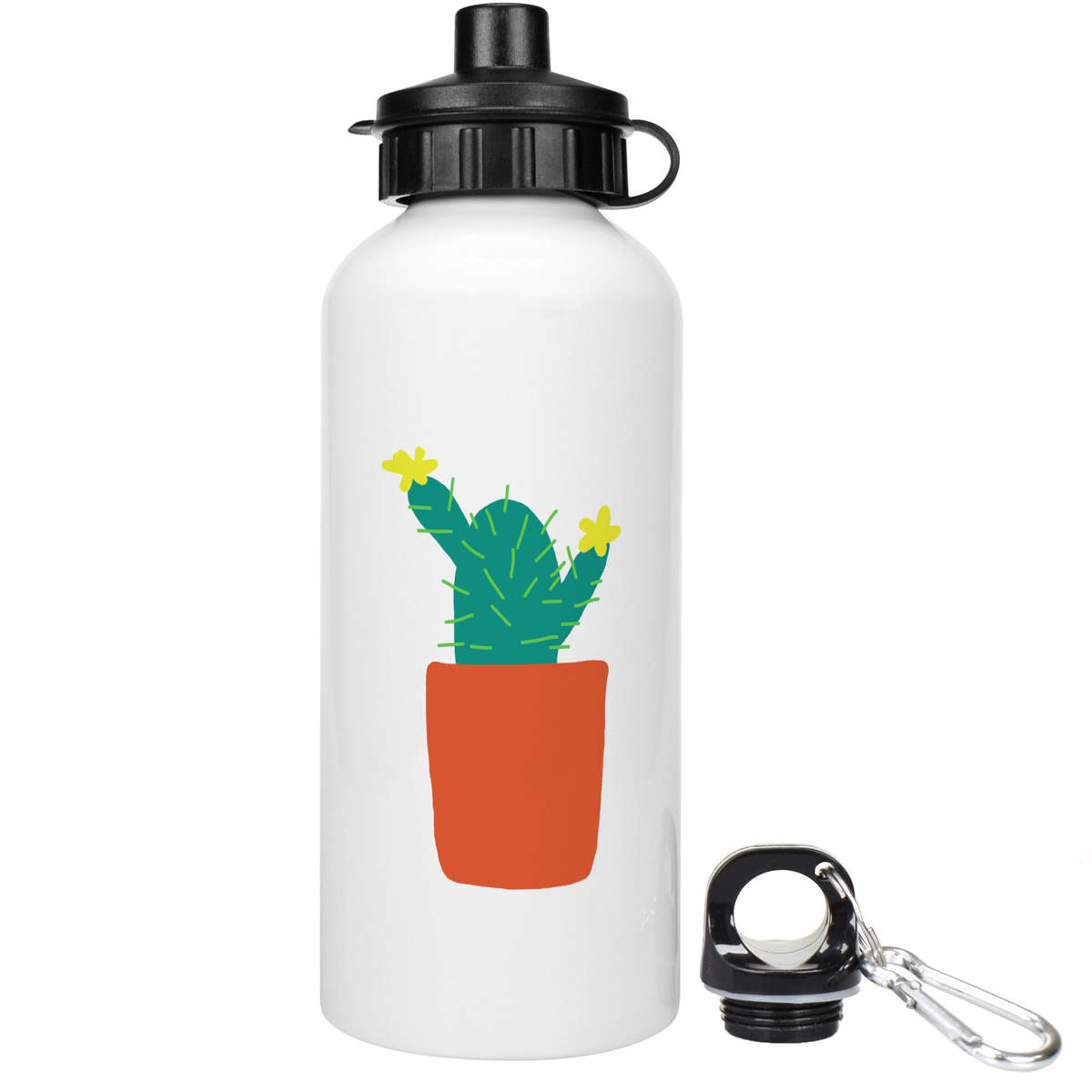 'Cactus in flower ' Reusable Water Bottles (WT040131)