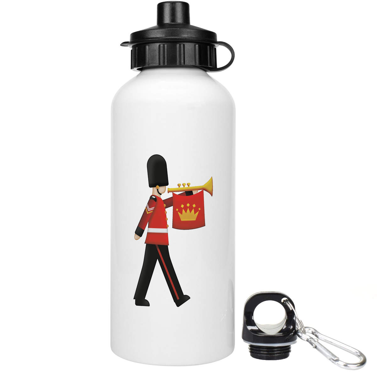 'Royal Marching Guardsman' Aluminium Water Bottle - Lightweight Drinks Flask for School, Work, Sports and Travel (WT043236)