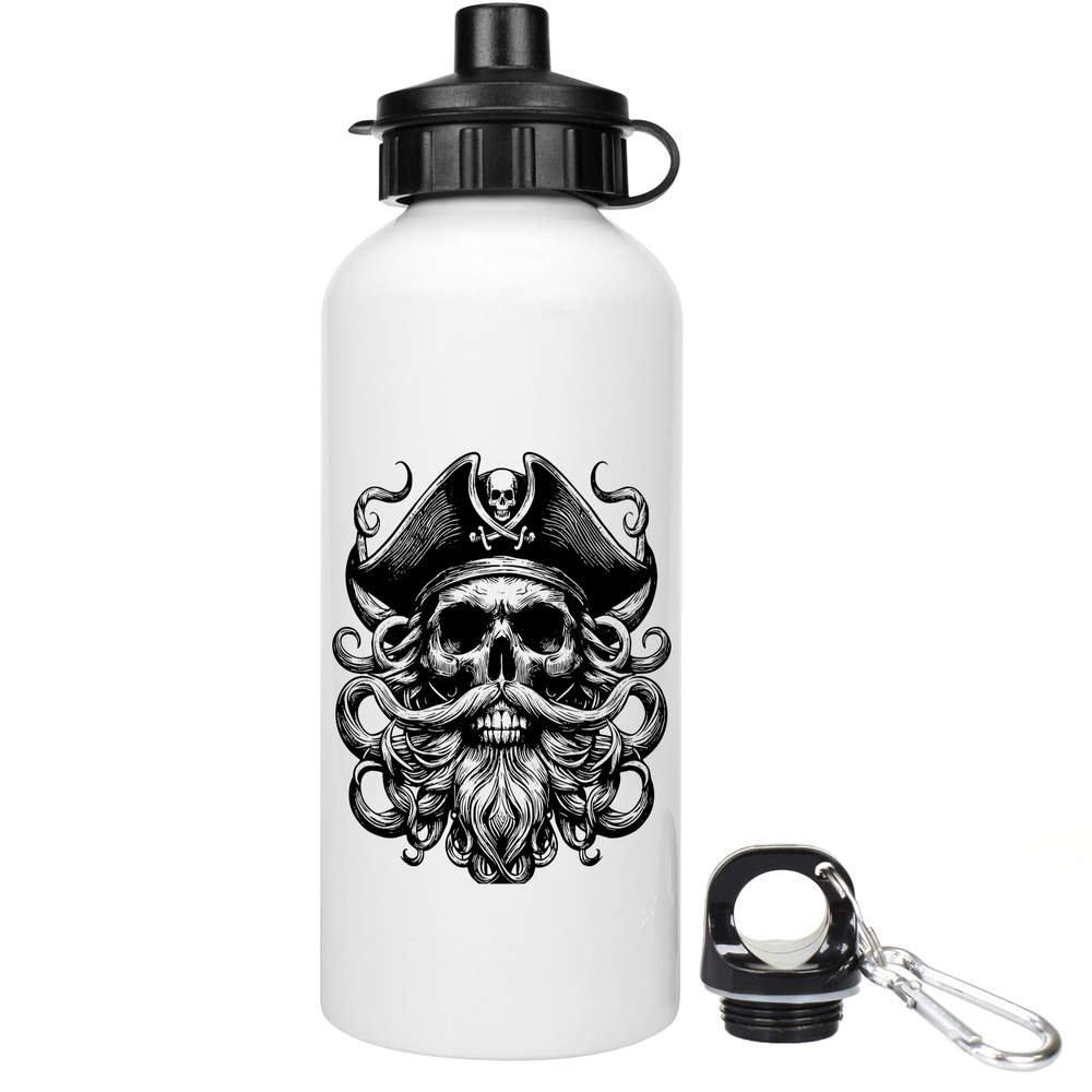 'Pirate Skull with Beard' Reusable Water Bottles (WT045488)