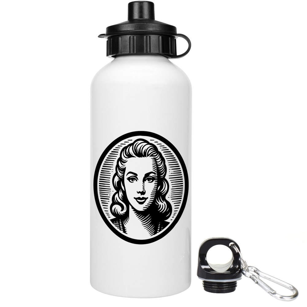 'Pretty Girl Face' Reusable Water Bottles (WT045494) - Picture 2 of 3