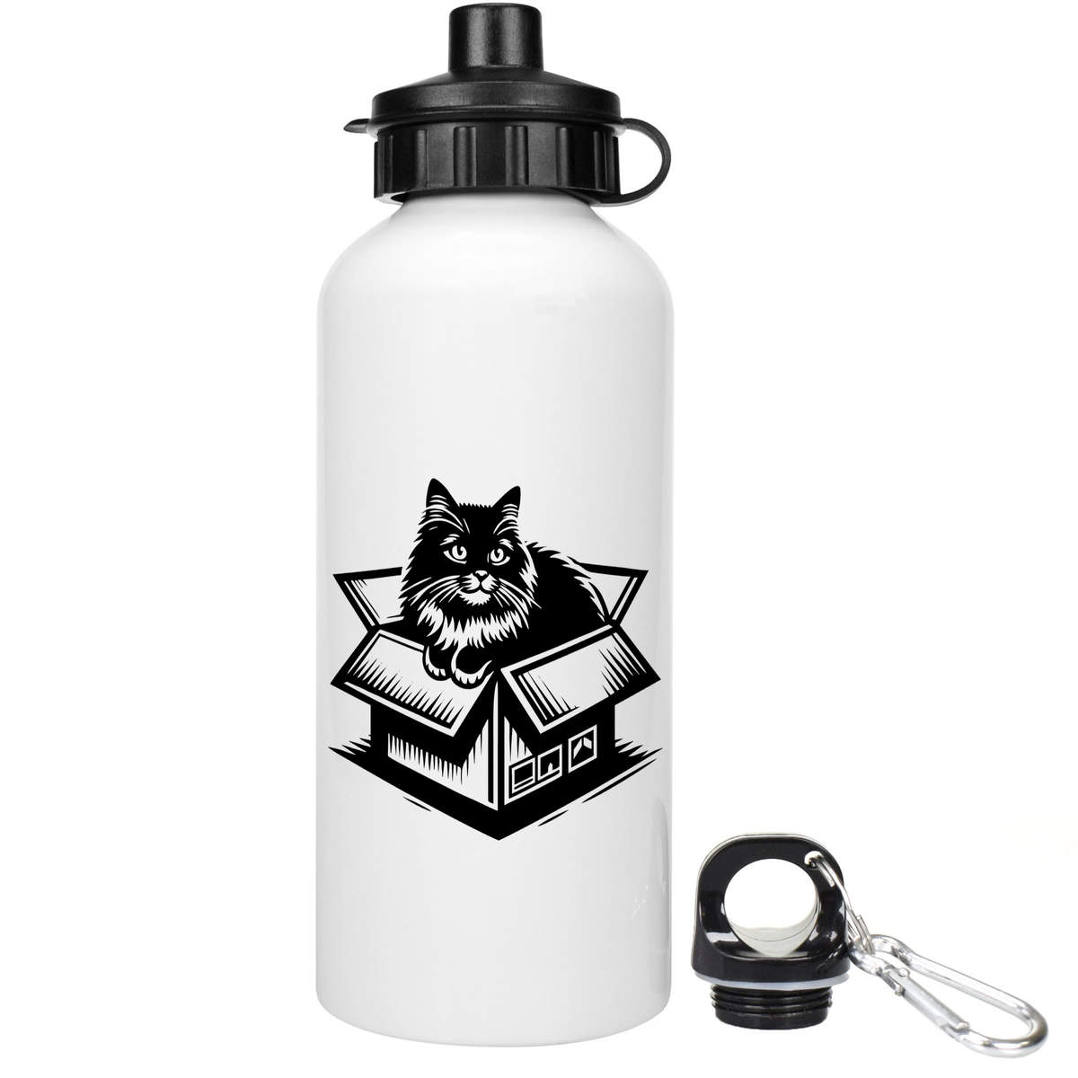 'Playful Cat In A Box' Reusable Water Bottles (WT048572)