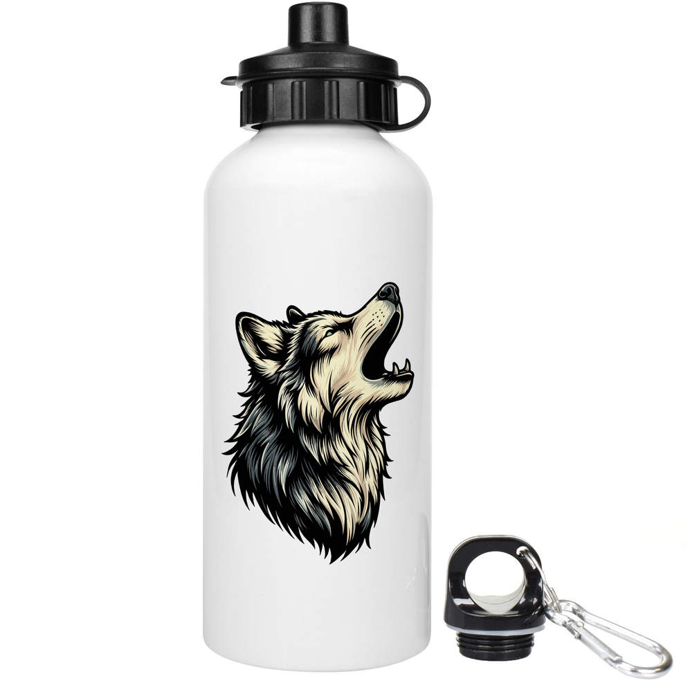 'Howling Wolf Portrait' Reusable Water Bottles (WT048889)