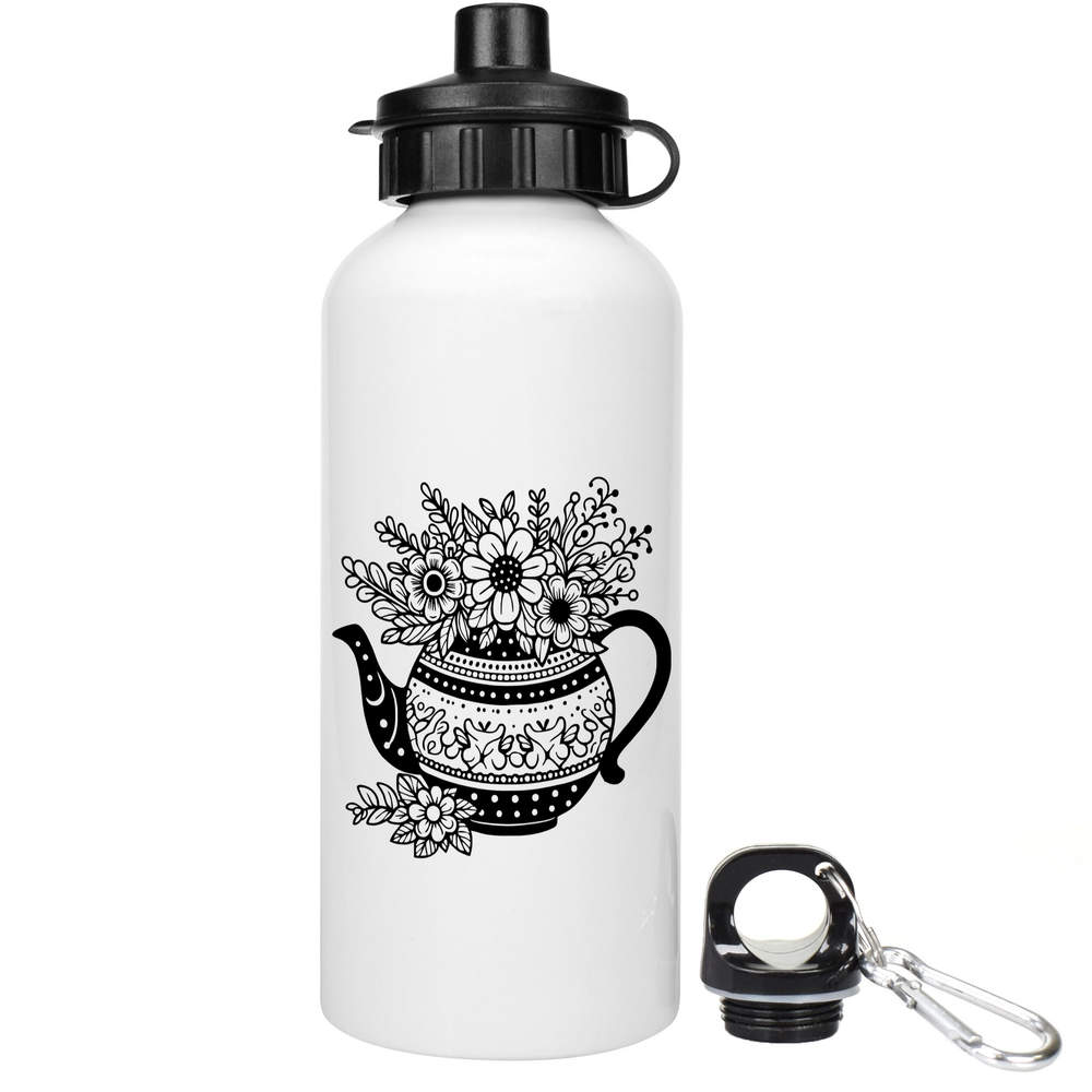 600ml 'Teapot Flower Planter' Reusable Water / Drinks Bottle (WT00078280)