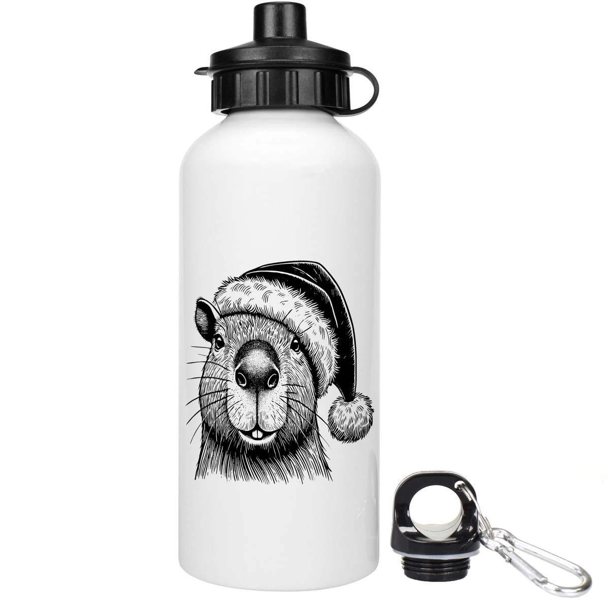 'Capybara Wearing Santa Hat' Reusable Water Bottles (WT051063)
