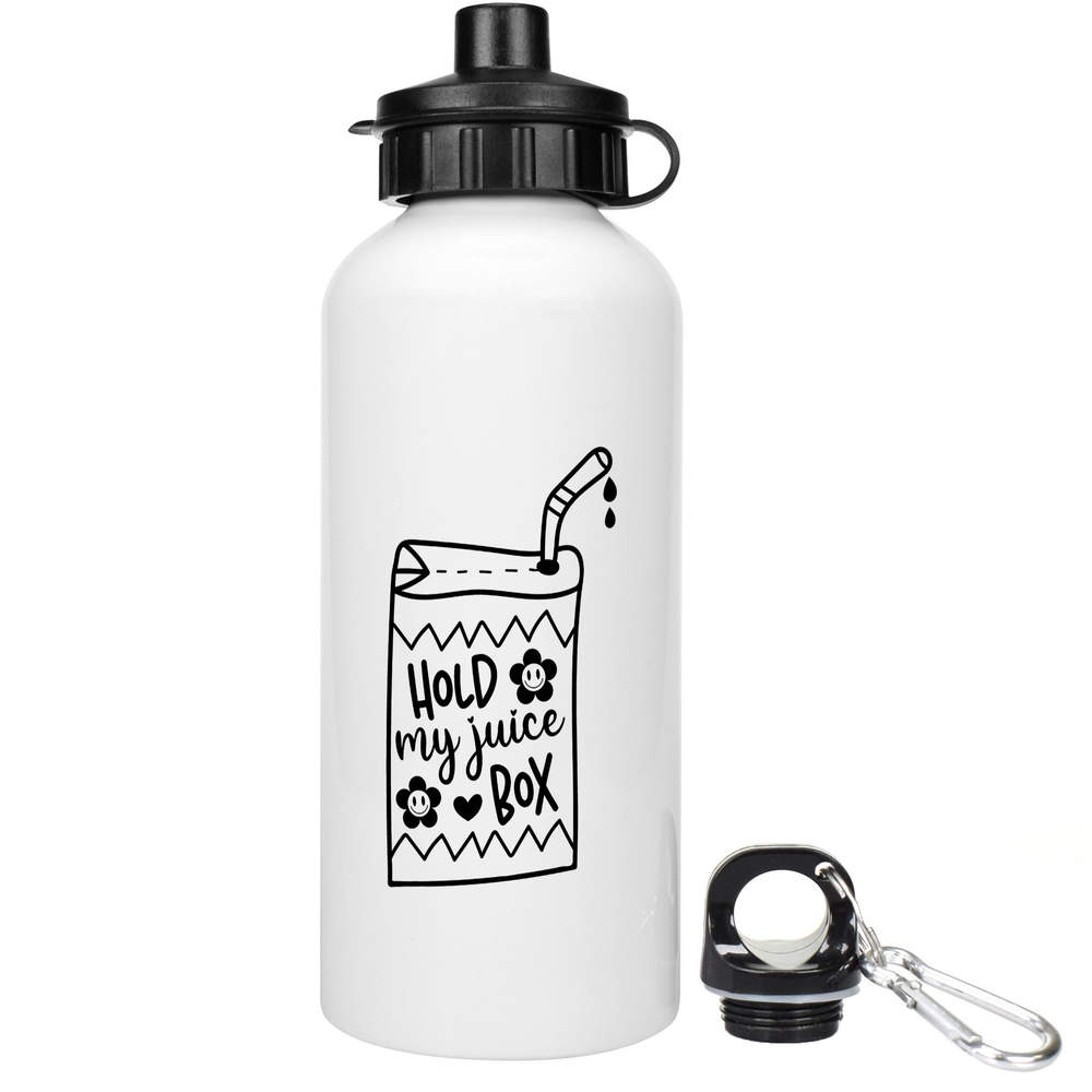 600ml 'Hold My Juice Box Funny Quotes ' Reusable Water / Drinks Bottle (WT00081470)