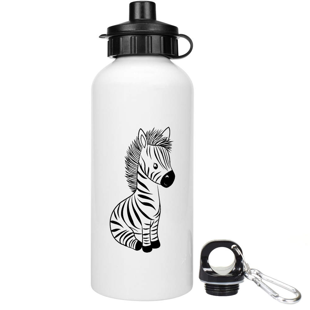 'Cute Baby Zebra Sitting' Reusable Water Bottles (WT052090)