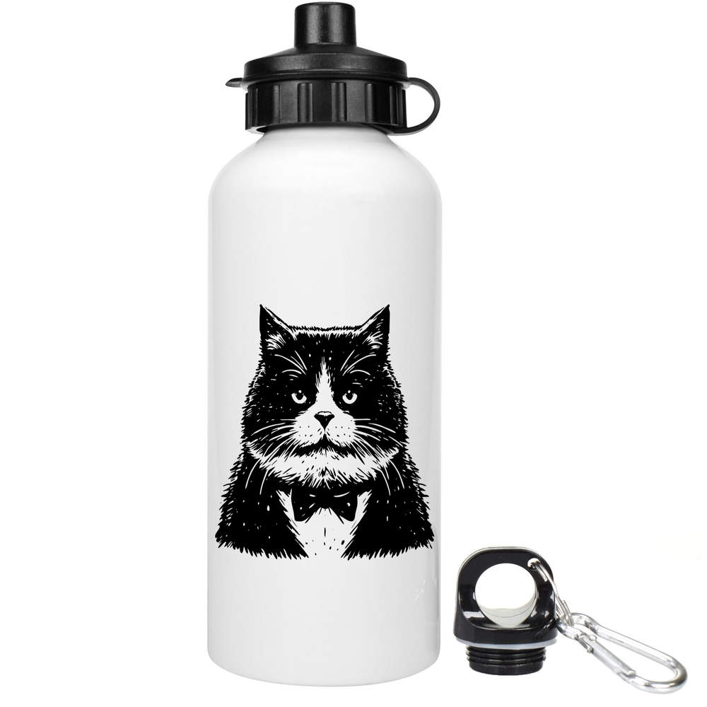 'Scruffy Tuxedo Cat' Reusable Water Bottles (WT053811)
