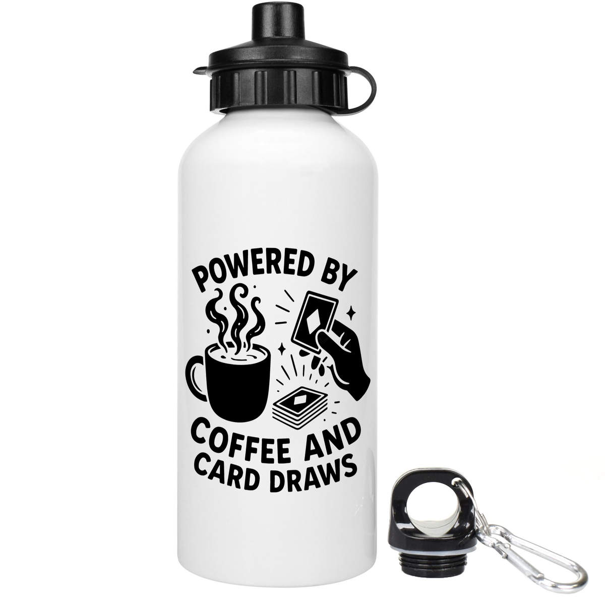'Powered By Coffee and Card Draws' Reusable Water Bottles (WT054006)