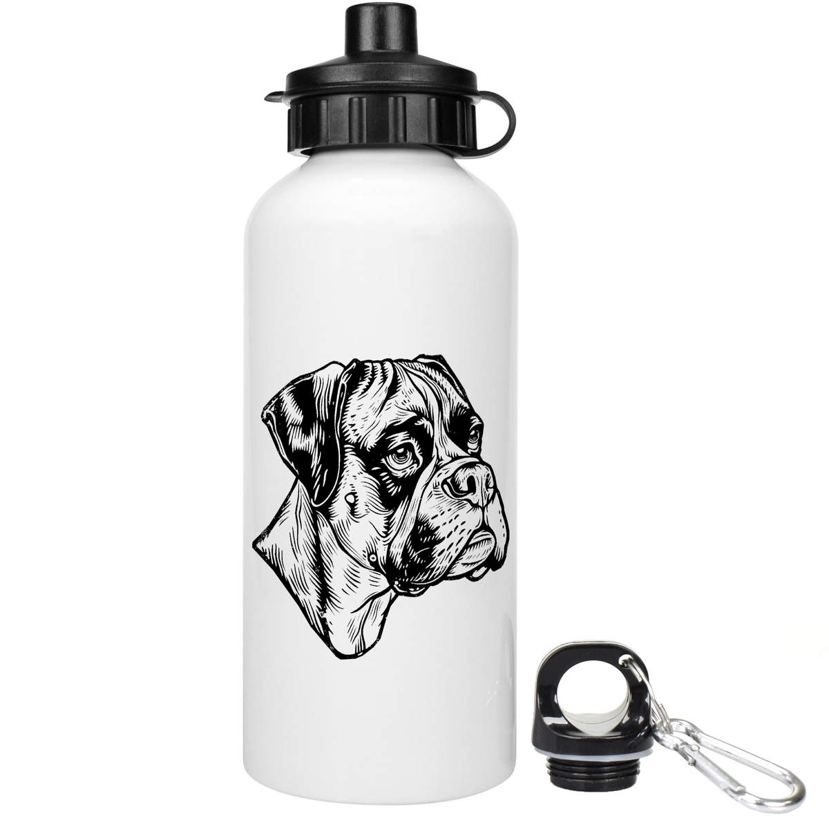 'Boxer Dog Portrait' Reusable Water Bottles (WT055037)