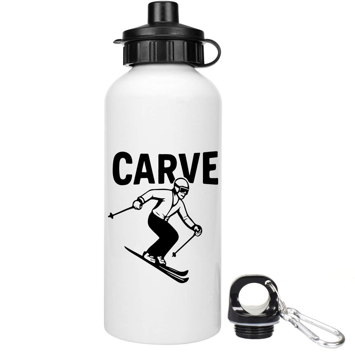 'Skiing Carve the Mountain' Reusable Water Bottles (WT055346)