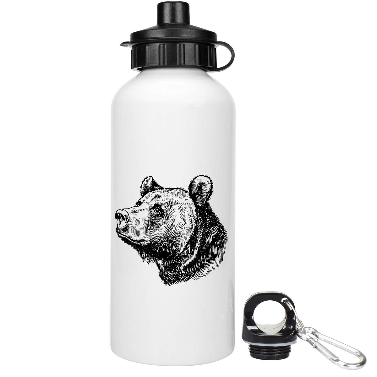'Grizzly Bear Portrait' Reusable Water Bottles (WT056460)