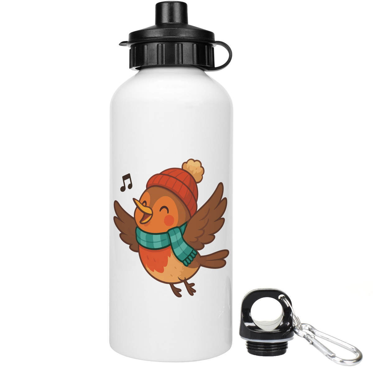 'Festive Singing Robin' Reusable Water Bottles (WT056483)