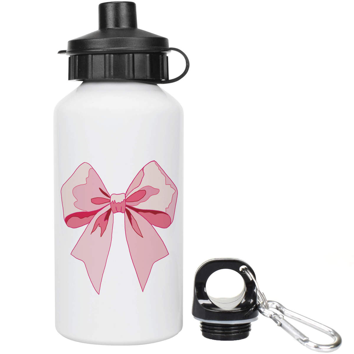 400ml 'Pink Bow' Kids Reusable Water / Drinks Bottle (WT00081299)