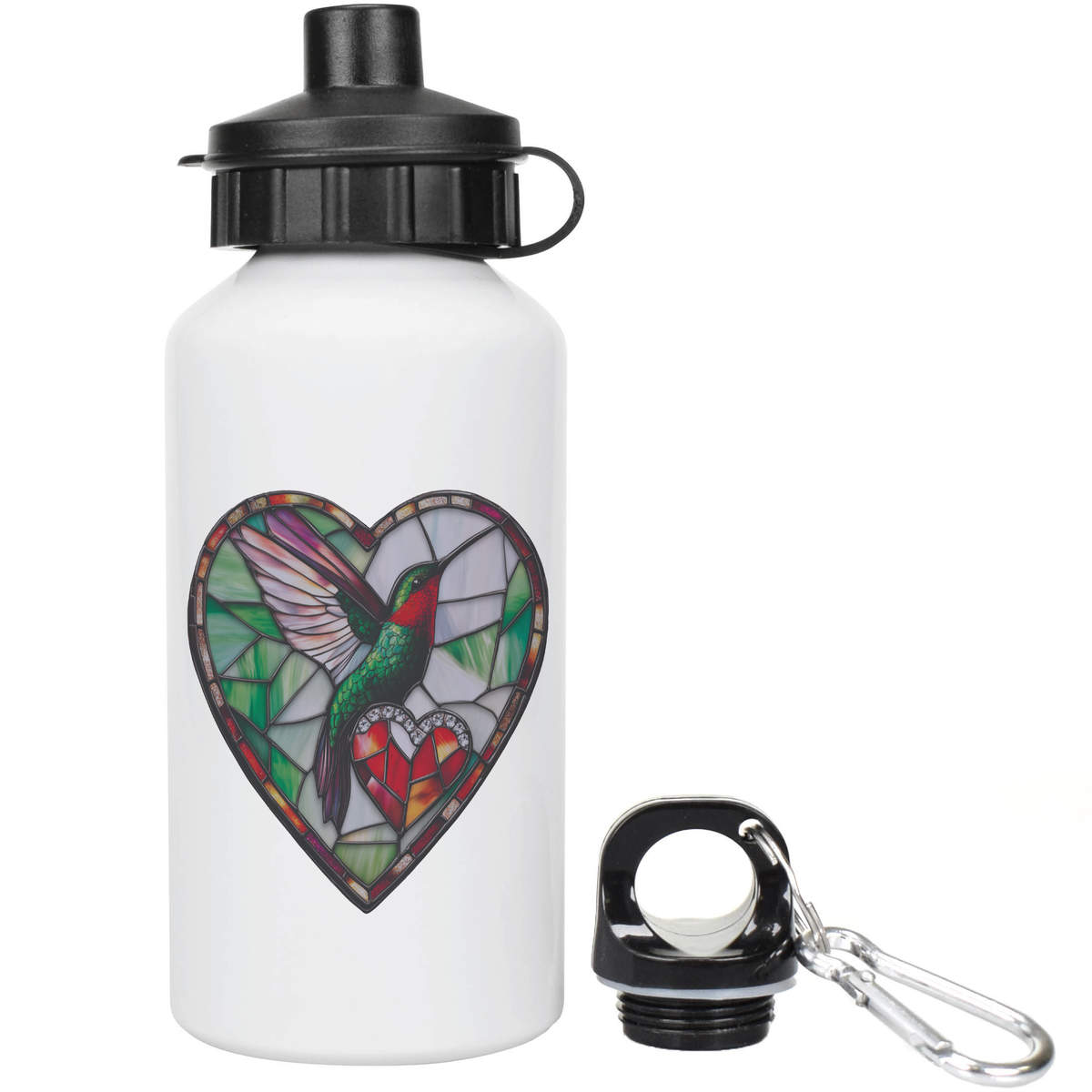 400ml 'Hummingbird with Heart' Kids Reusable Water / Drinks Bottle (WT00081347)