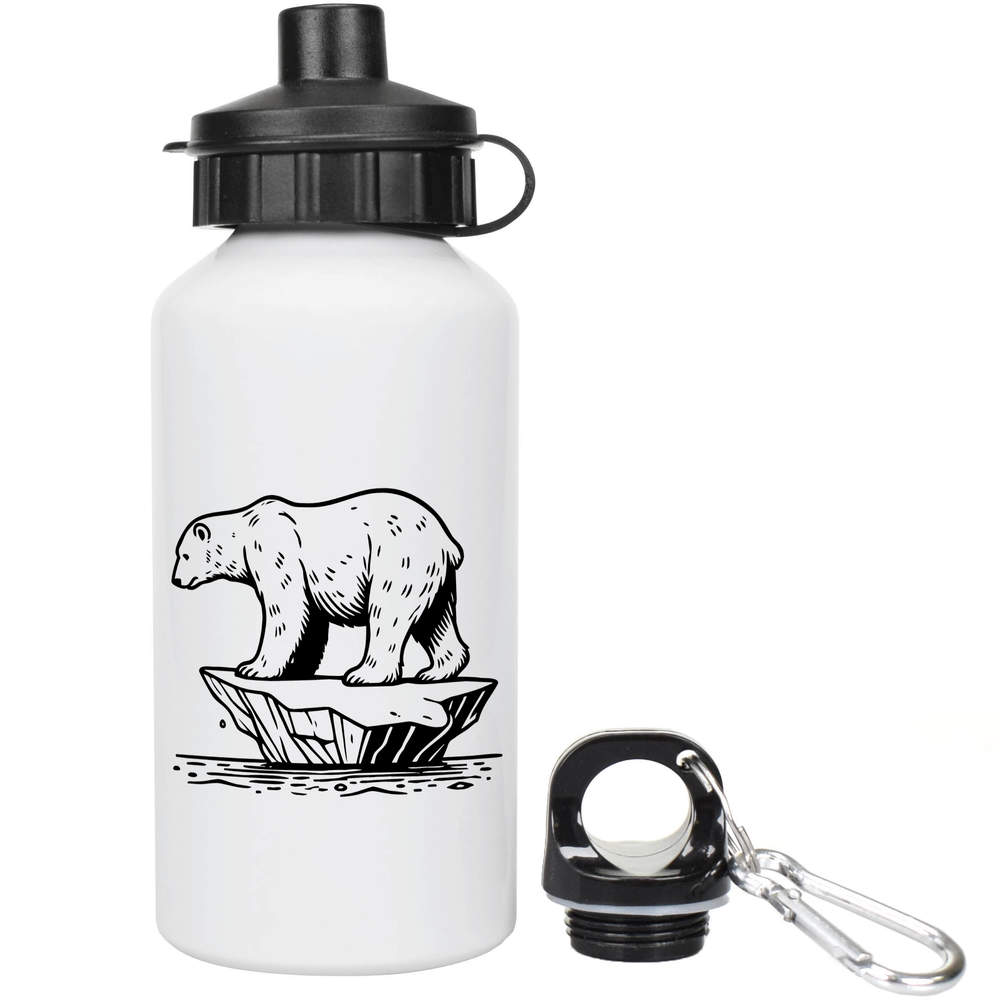 400ml 'Polar Bear On Iceberg' Kids Reusable Water / Drinks Bottle (WT00081645)