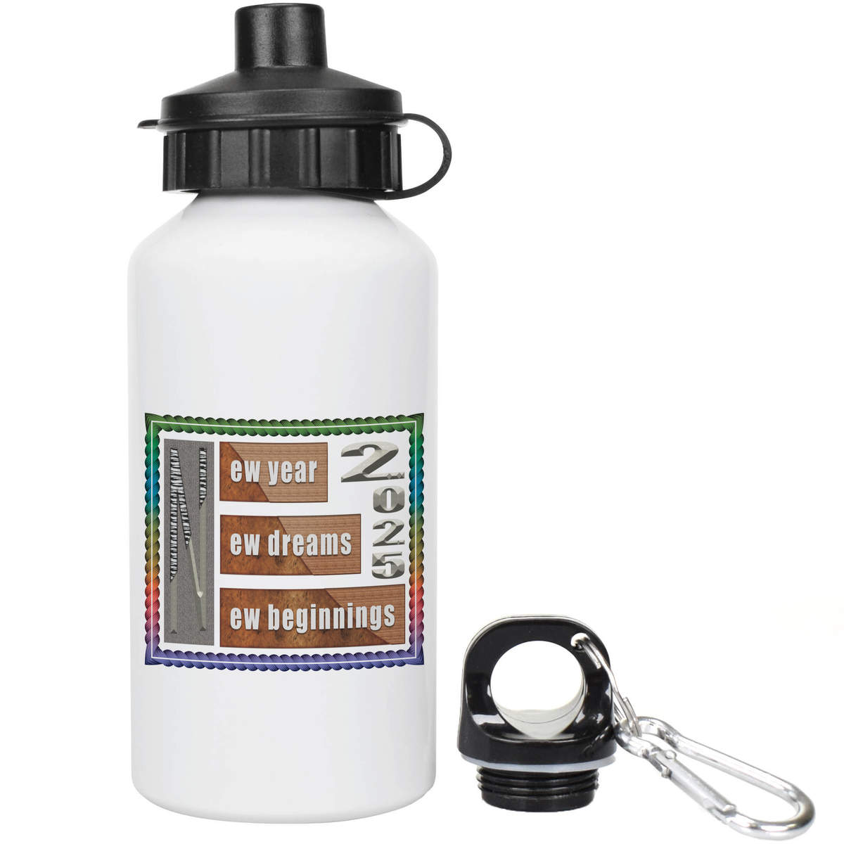 400ml 'Stepping into a Brighter Future' Kids Reusable Water / Drinks Bottle (WT00082299)
