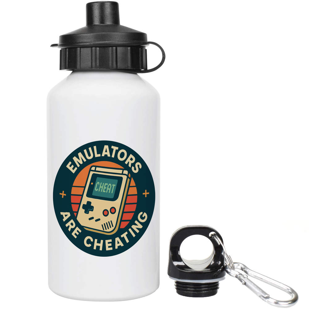 400ml 'Emulators Are Cheating' Kids Reusable Water / Drinks Bottle (WT00086276)