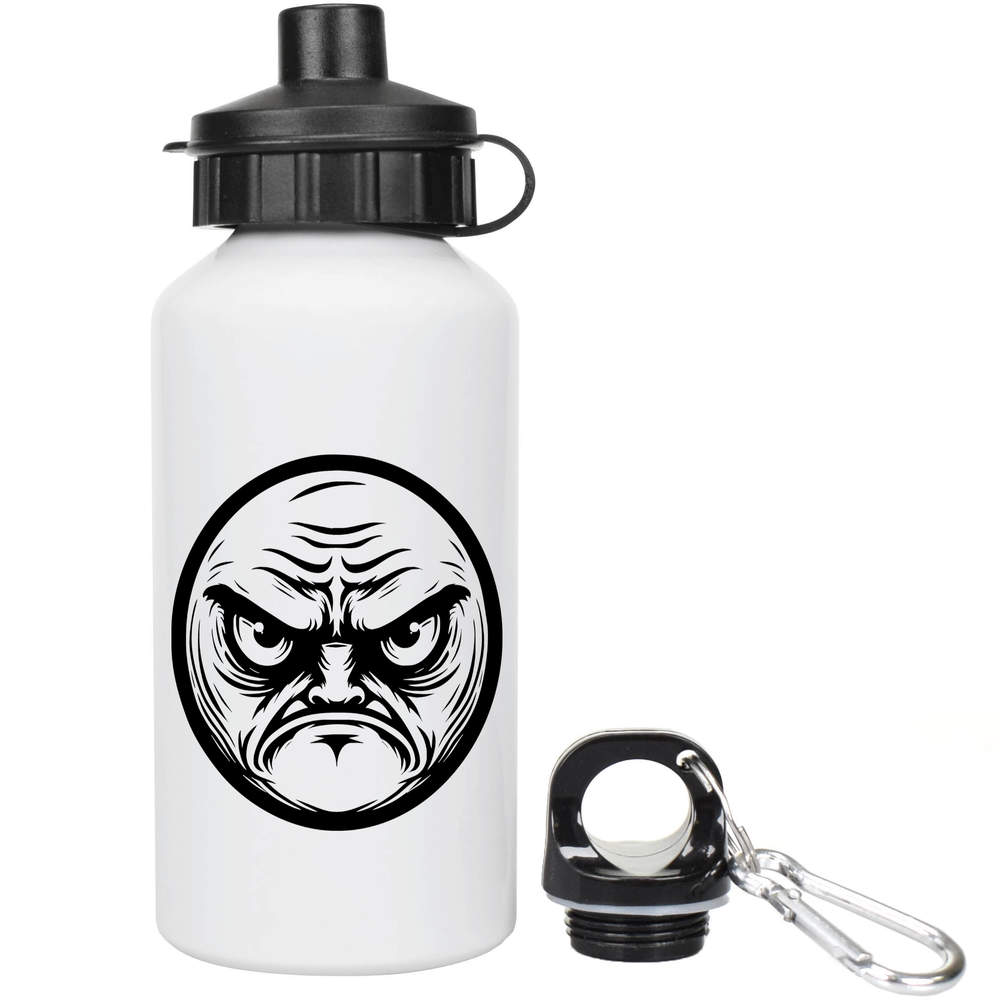 400ml 'Circular Angry Face' Kids Reusable Water / Drinks Bottle (WT00088000)