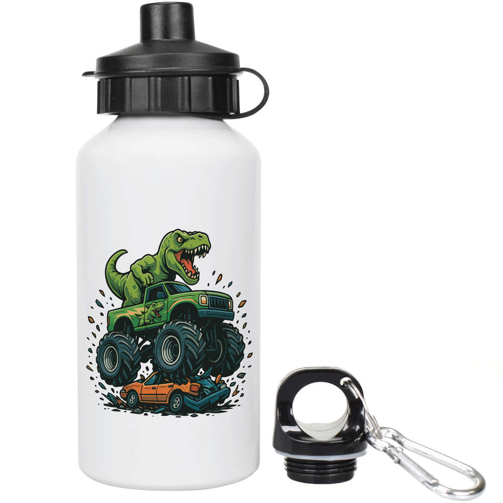 400ml 'Dinosaur Monster Truck Smash' Kids Reusable Water / Drinks Bottle (WT00088490)
