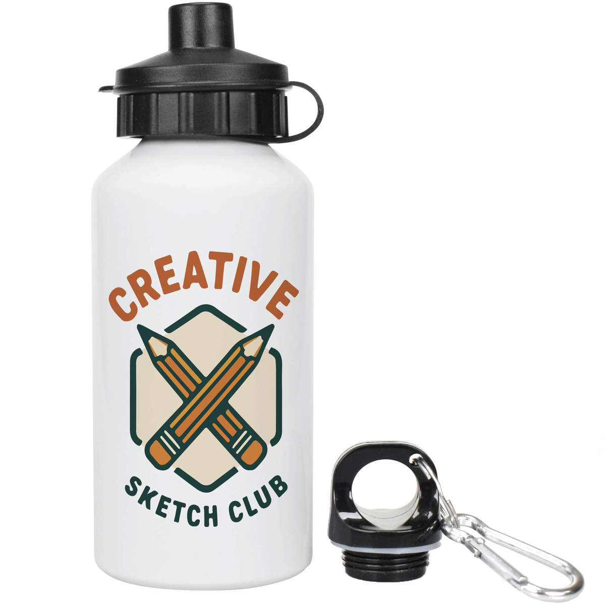 400ml 'Creative Sketch Club Artist Art Lover Design' Kids Reusable Water / Drinks Bottle (WT00091234)