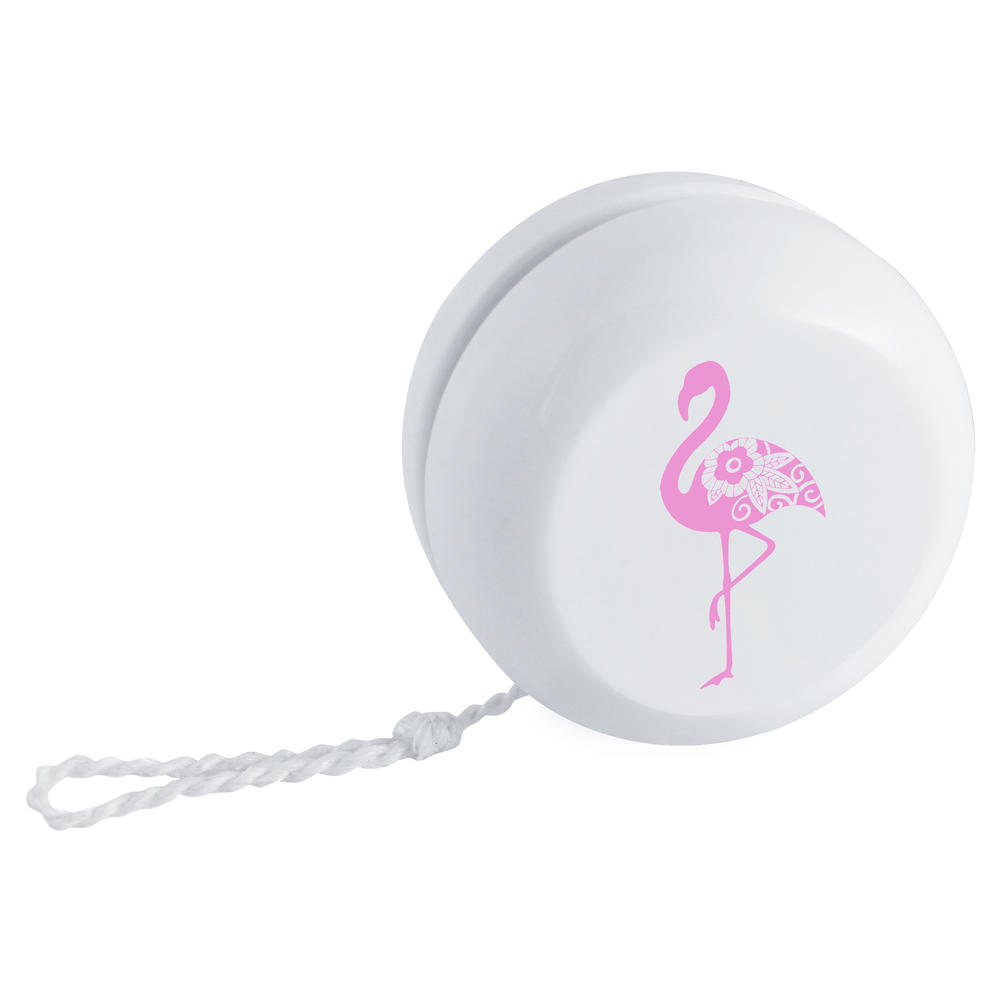'Pink Patterned Flamingo' Retro Style Yo-Yo (YY00024750)