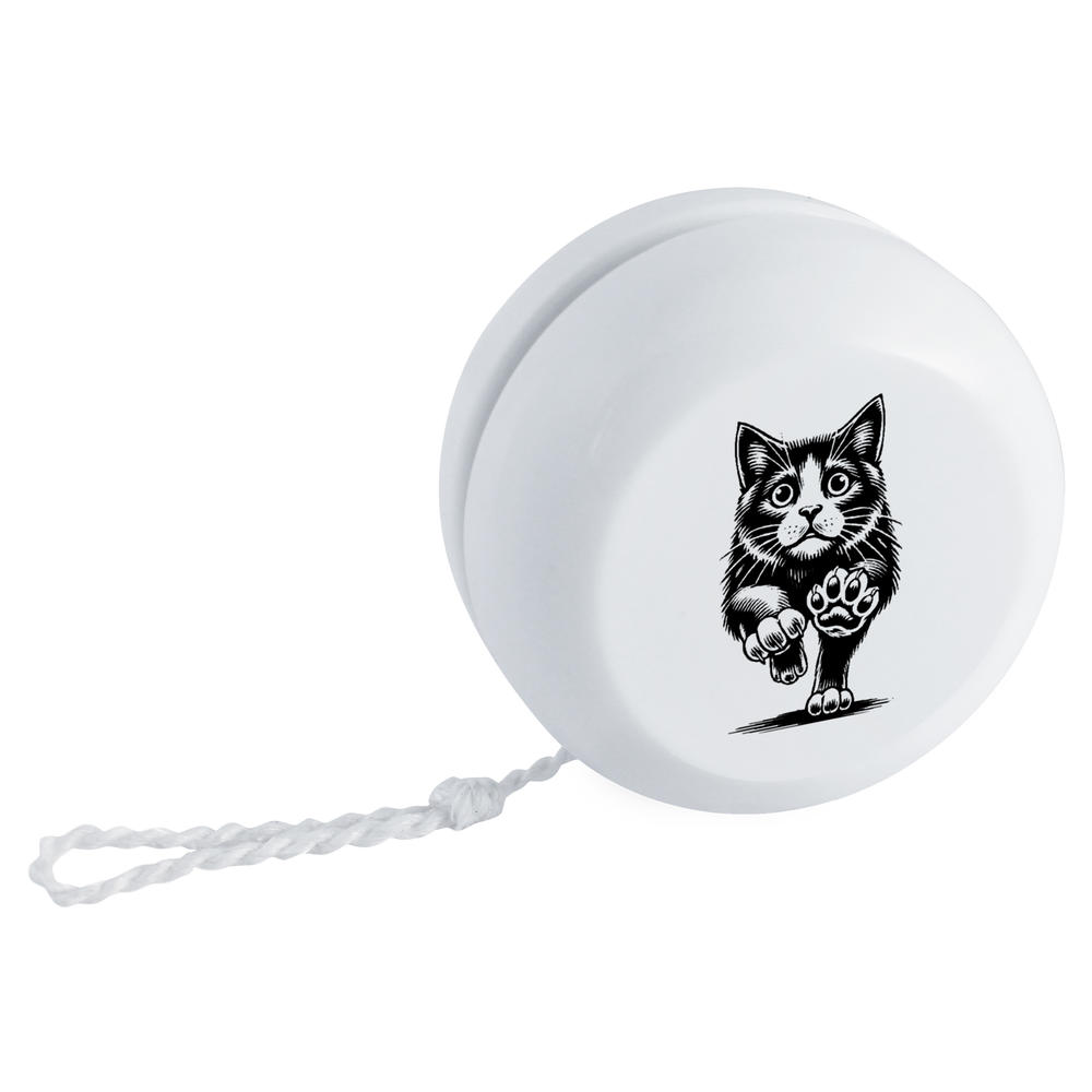 'Scared Cat Running' Retro Style Yo-Yo (YY00046531)