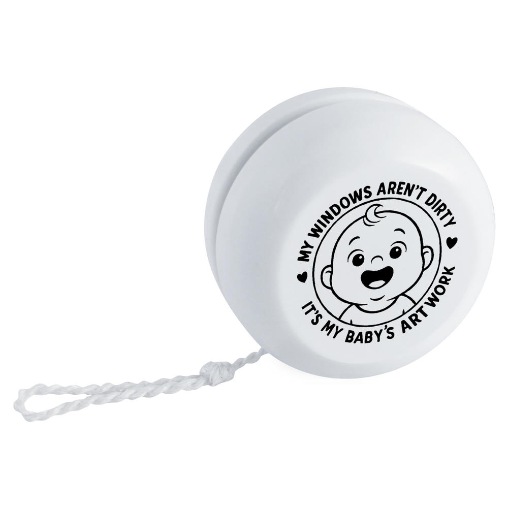 'My Windows Aren't Dirty It's My Baby's Art' Retro Style Yo-Yo (YY00048650)