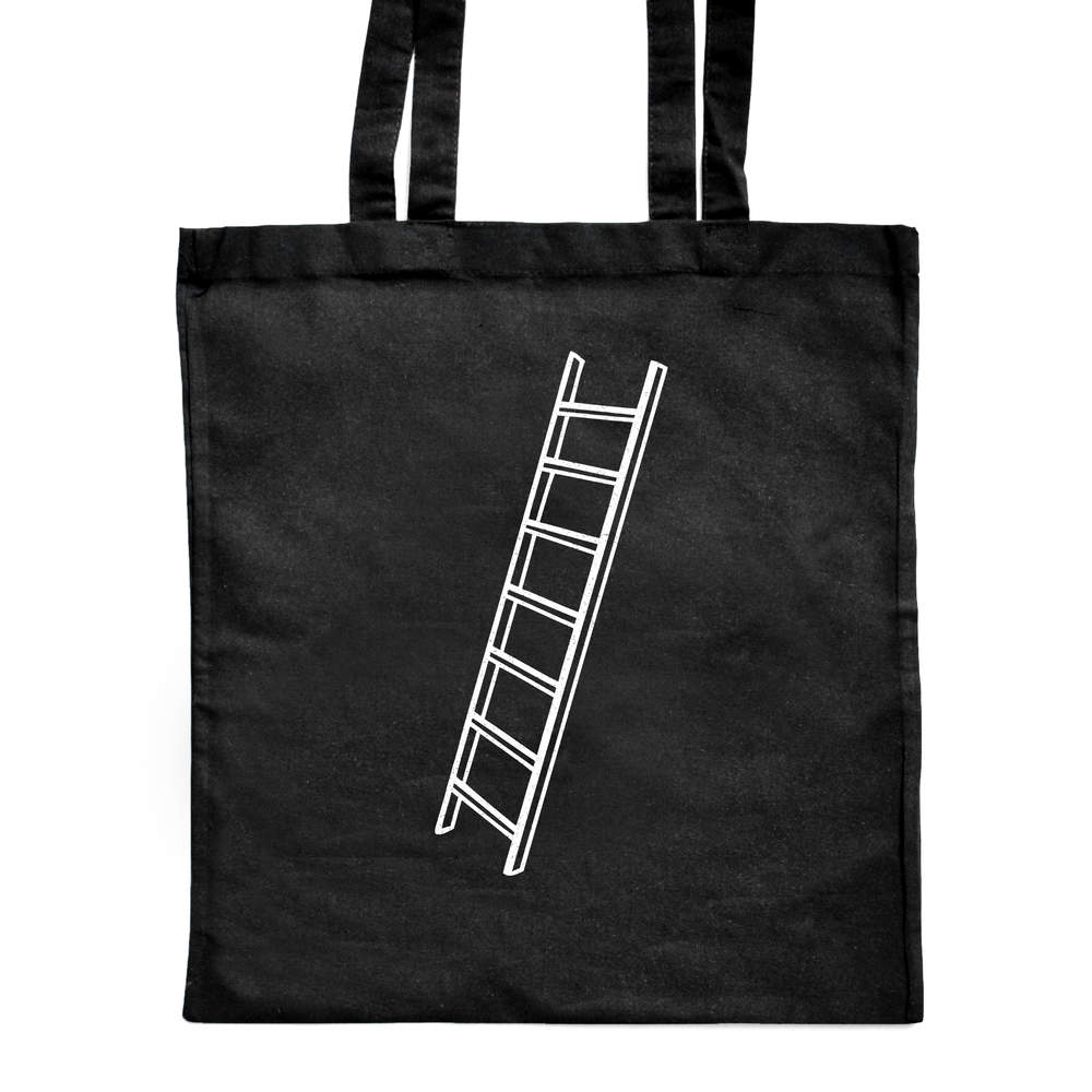 'Ladder' Classic Black Tote Shopper Bag (ZB00004048)