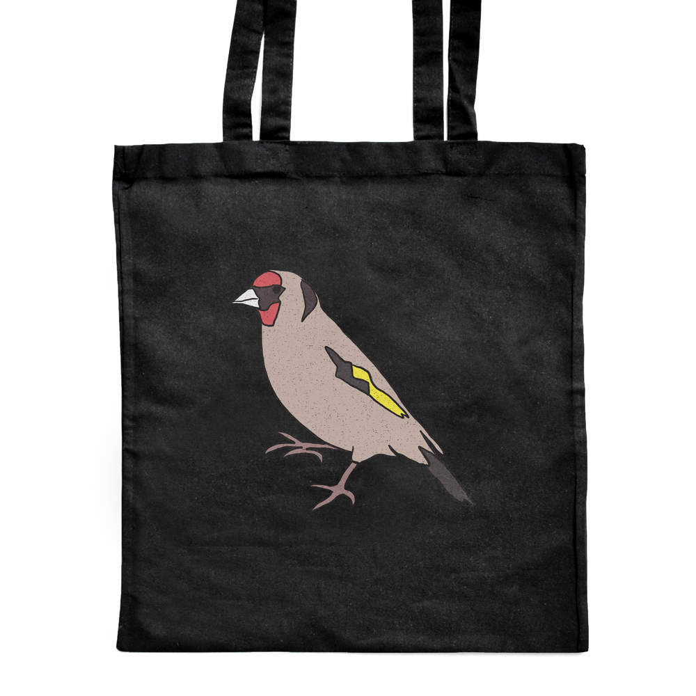 'Goldfinch' Classic Black Tote Shopper Bag (ZB00009975)