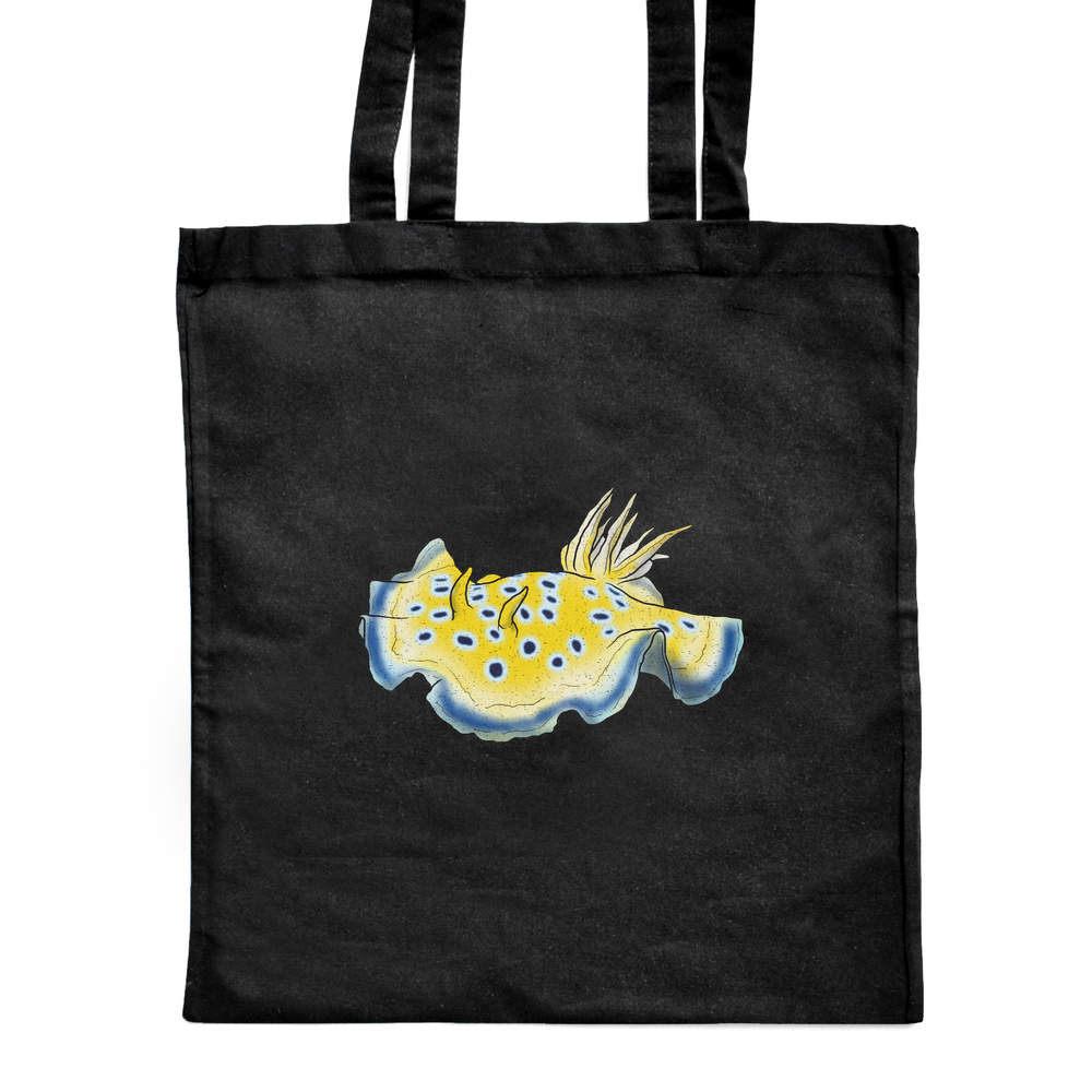 'Sea Slug' Classic Black Tote Shopper Bag (ZB00014082)