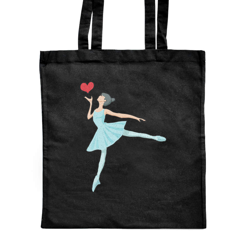 'Ballet Dancer ' Classic Black Tote Shopper Bag (ZB00023084)