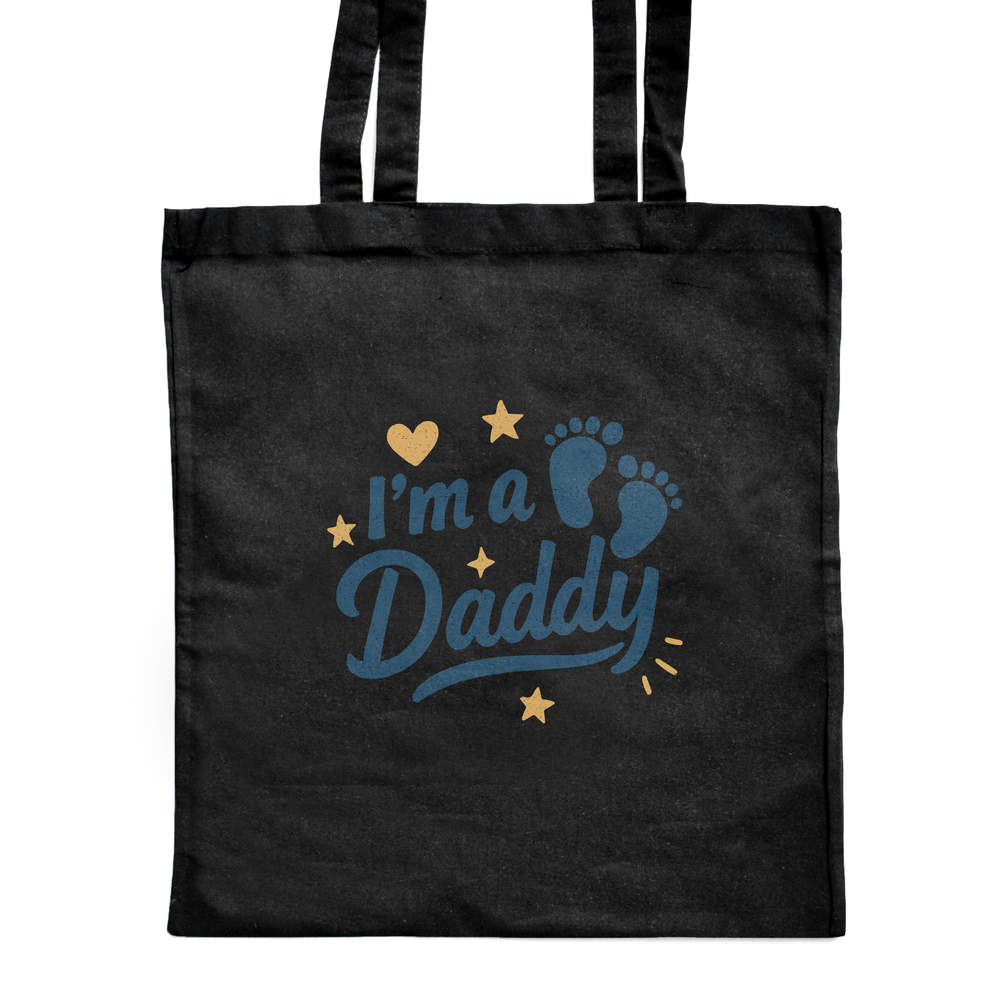 'I'm a Daddy' Classic Black Tote Shopper Bag (ZB00026429)