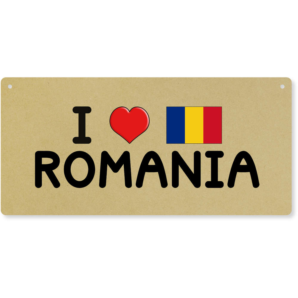 In Love Since MDF Wooden Craft Sign with Hanging Heart Unpainted 29cm