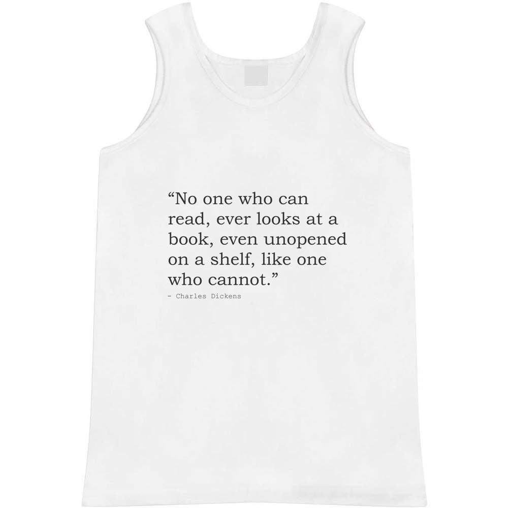 Charles Dickens Quote Adult Top AV015497 Indefinitely Vest Limited time cheap sale Tank