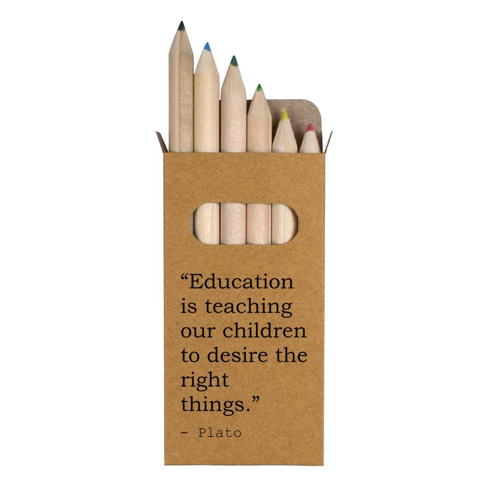 Inspirational Quote By Plato Coloured Pencil Sets (PE085597)