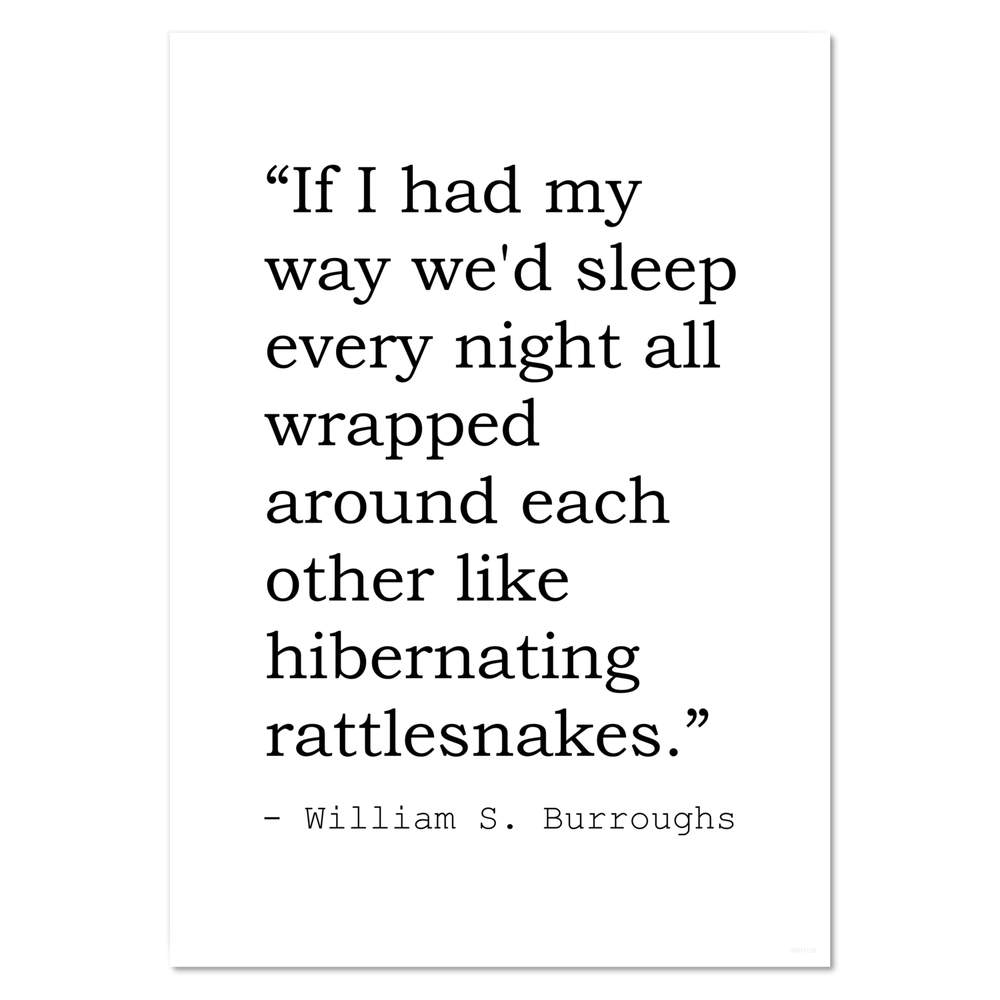 William S. Burroughs Quote Wall Posters / Prints (PP000125) | eBay